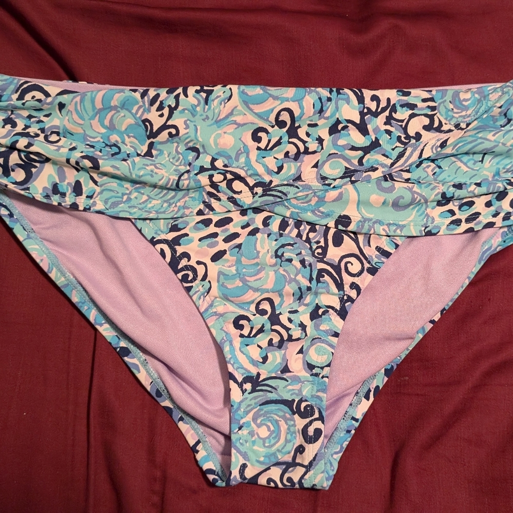 Lilly Pulitzer lagoon sarong bikini bottom